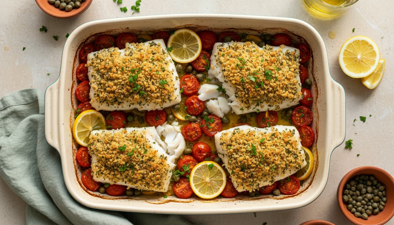 Baked Cod: Flakes Clean in 22 Minutes, 34g Protein