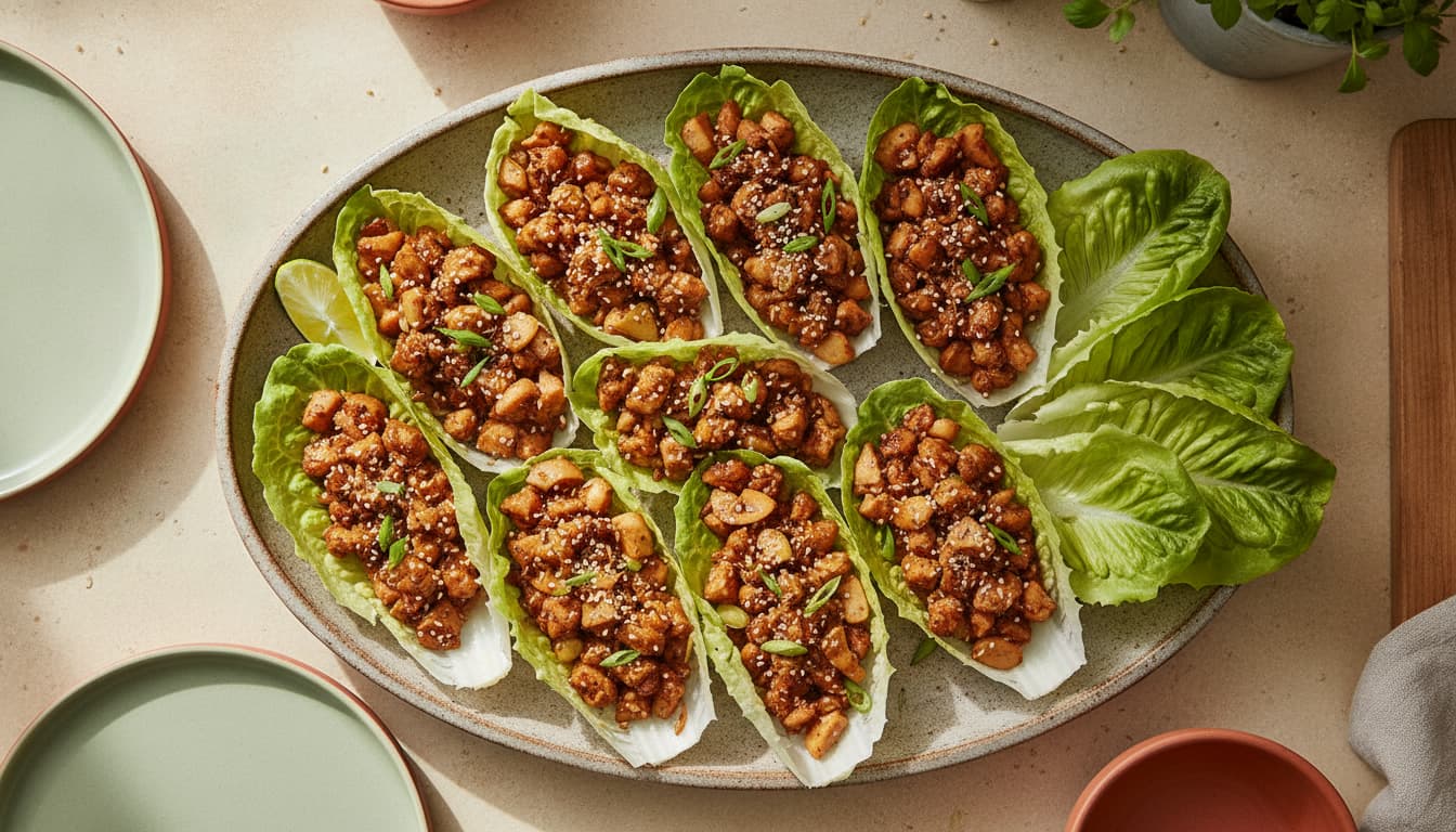 Chicken Lettuce Wraps: Crunchy, 20 Minutes