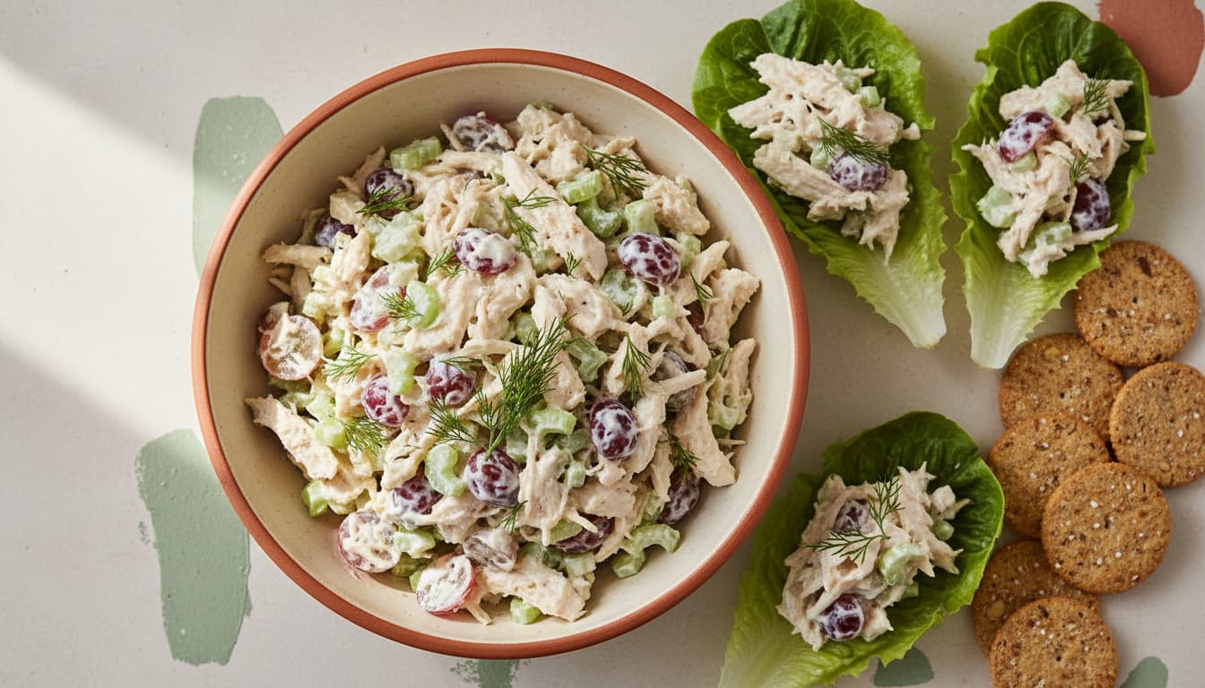 Chicken Salad: Creamy, Greek-Yogurt-Light, 32g Protein Per Bowl
