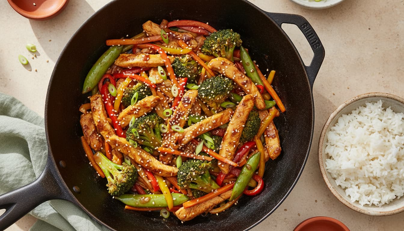 Chicken Stir Fry: Crisp Vegetables, 40g Protein, 20 Minutes