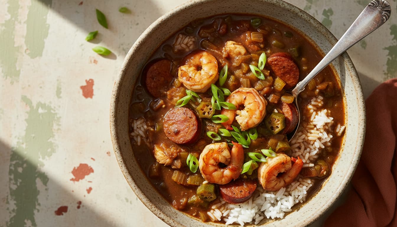 Gumbo: A Dark Roux, Forty Minutes of Stirring, No Shortcut