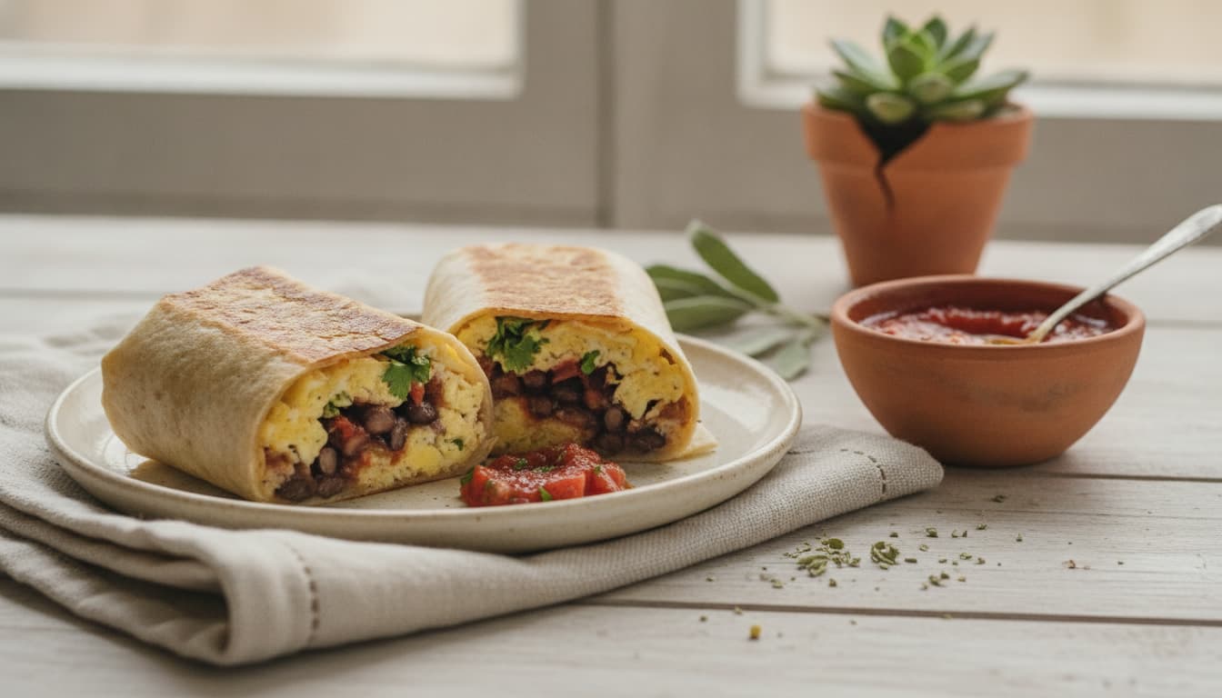 High-protein breakfast burrito