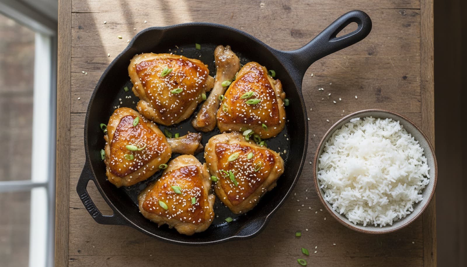 Honey Garlic Chicken: Sticky, Glossy Thighs in 30 Minutes, 34g Protein