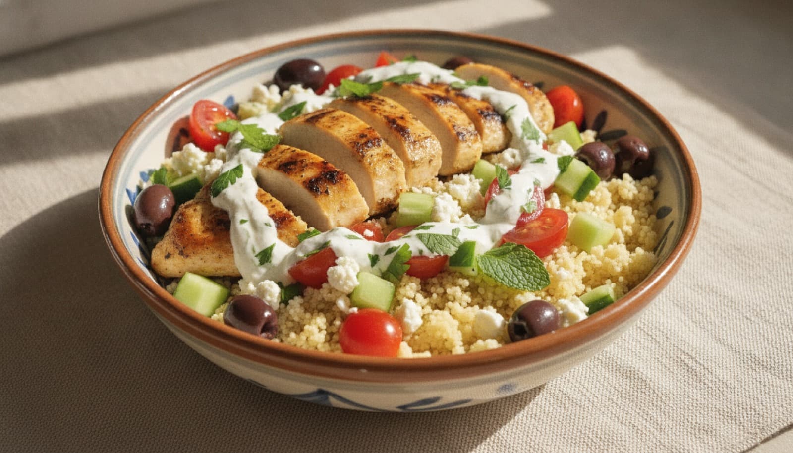 Mediterranean Bowl: 30 Minutes, 34g Protein, Built to Hold a Week