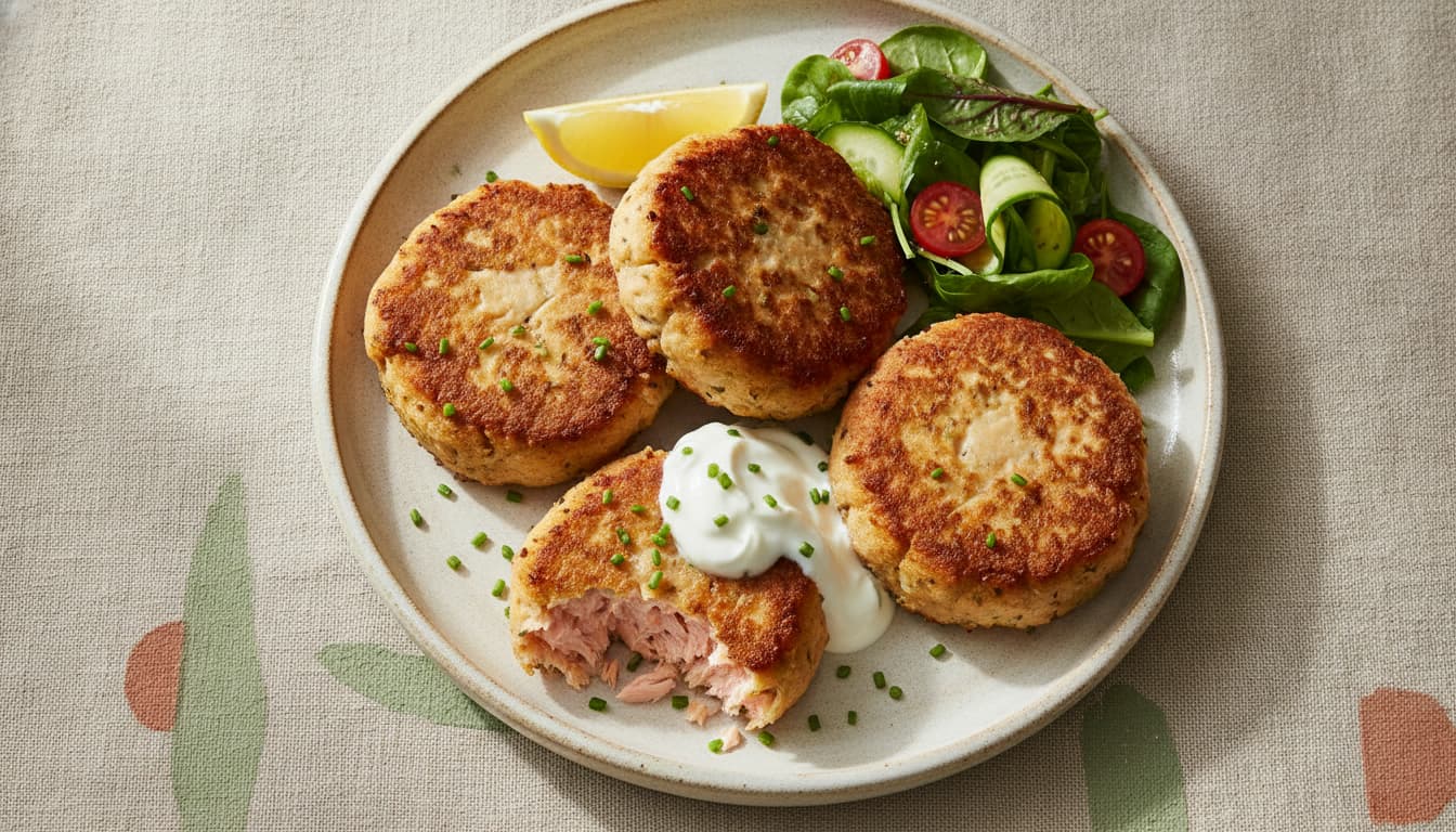 Salmon Cakes: Crisp Outside, Tender Inside, 25 Minutes