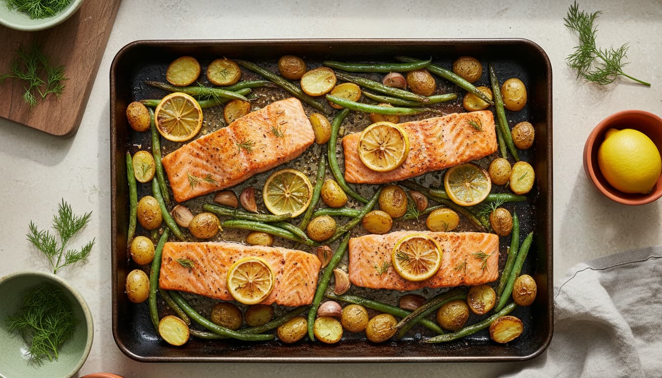 Sheet-Pan Salmon: Staggered Timing So Nothing Overcooks