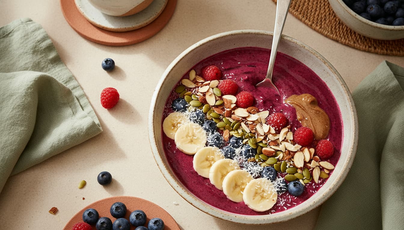 Smoothie Bowl: Thick Enough to Spoon, 10 Minutes