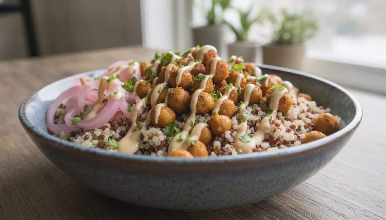 Vegan chickpea shawarma bowl